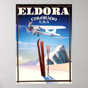 Eldora Colorado travel poster. Poster