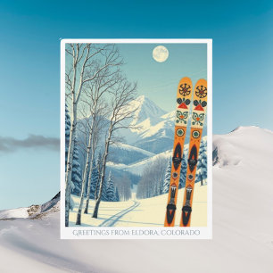 Eldora Mountain Colorado ski resort Postcard