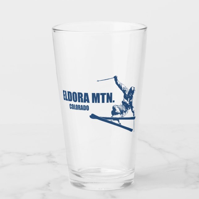 Eldora Mountain Colorado Skier Glass (Front)