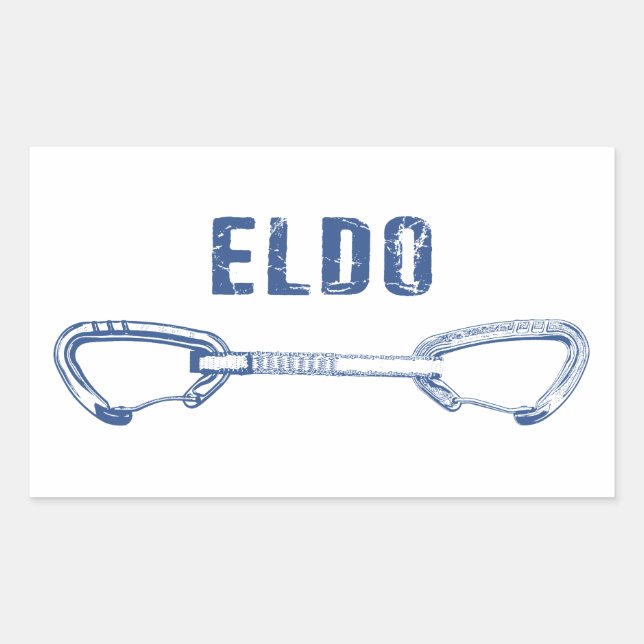 Eldorado Canyon Climbing Quickdraw Rectangular Sticker (Front)