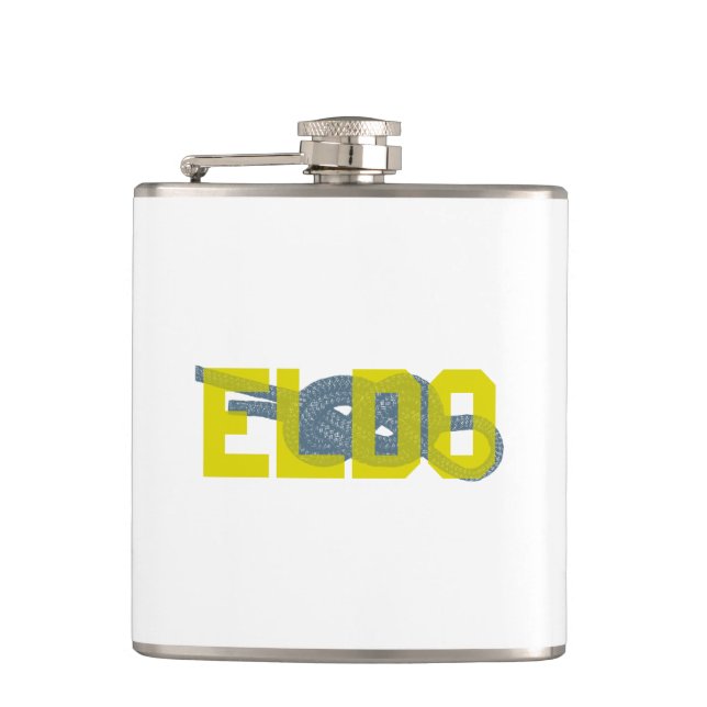 Eldorado Canyon Figure 8 Climbing Hip Flask (Front)