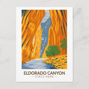 Eldorado Canyon State Park Colorado Vintage Art Postcard