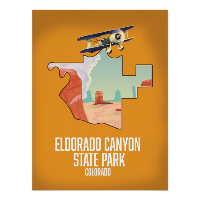Eldorado Canyon State Park map Poster (Front)
