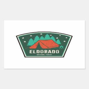 Eldorado National Forest Camping Rectangular Sticker
