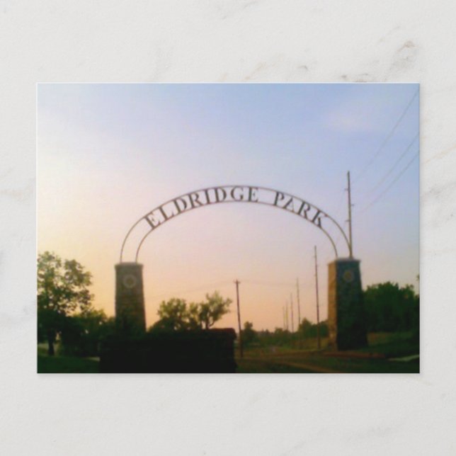 Eldridge Park in Elmira, NY at Sunset Postcard (Front)