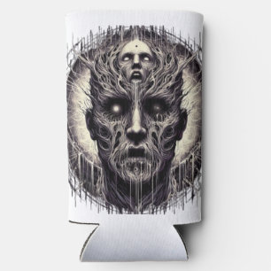 Eldritch Horror: Psychedelic Skull & Roots Art Seltzer Can Cooler