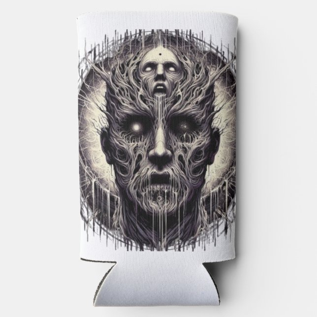 Eldritch Horror: Psychedelic Skull & Roots Art Seltzer Can Cooler (Back)