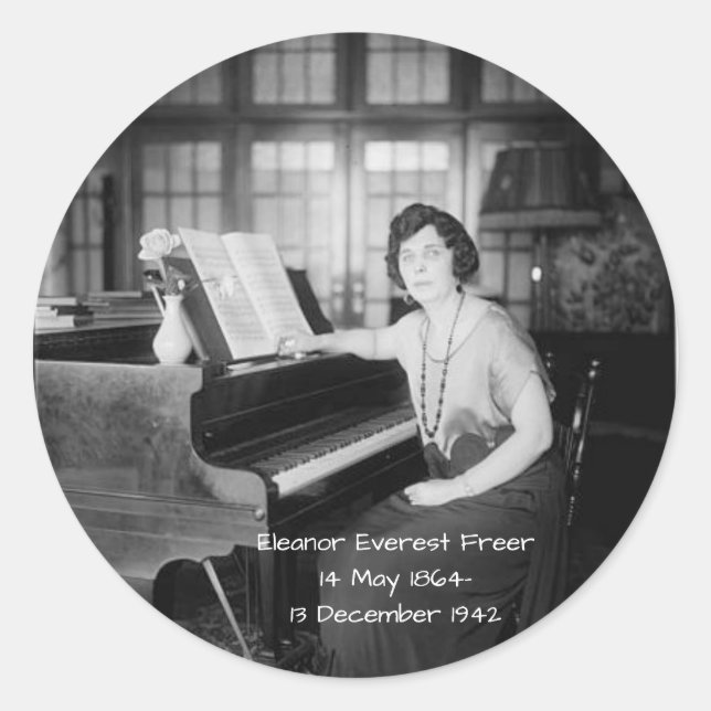 Eleanor Everest Freer Classic Round Sticker (Front)