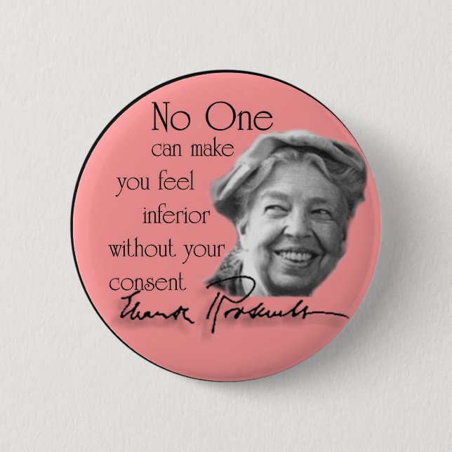 Eleanor Roosevelt - First Lady of the World 6 Cm Round Badge (Front)