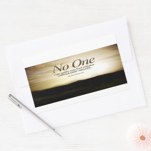 Eleanor Roosevelt Inspirational Quote "No one" Rectangular Sticker