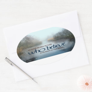 Eleanor Roosevelt Inspirational Quote "The future" Oval Sticker