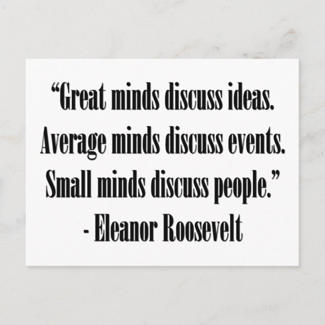 Eleanor Roosevelt Quote Postcard (Front)
