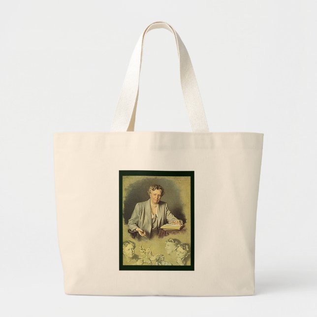 Eleanor Roosevelt White House portrait Large Tote Bag (Front)