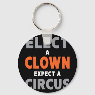 Elect A Clown Expect A Circus - Anti-trump Key Ring