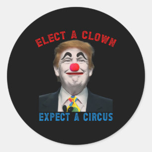 Elect A Clown, Expect A Circus Political Satire An Classic Round Sticker