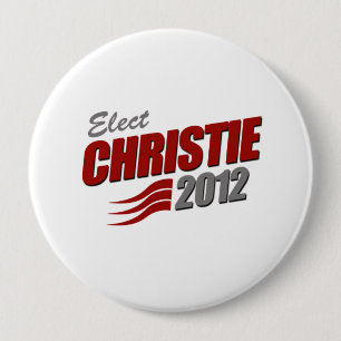 ELECT CHRIS CHRISTIE 10 CM ROUND BADGE