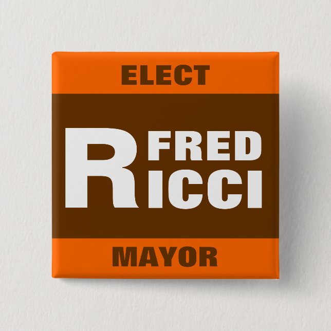 Elect Fred Ricci pin badge/button (Front)