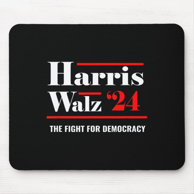 Elect Kamala Harris &amp; Tim Walz 2024  Mouse Pad (Front)