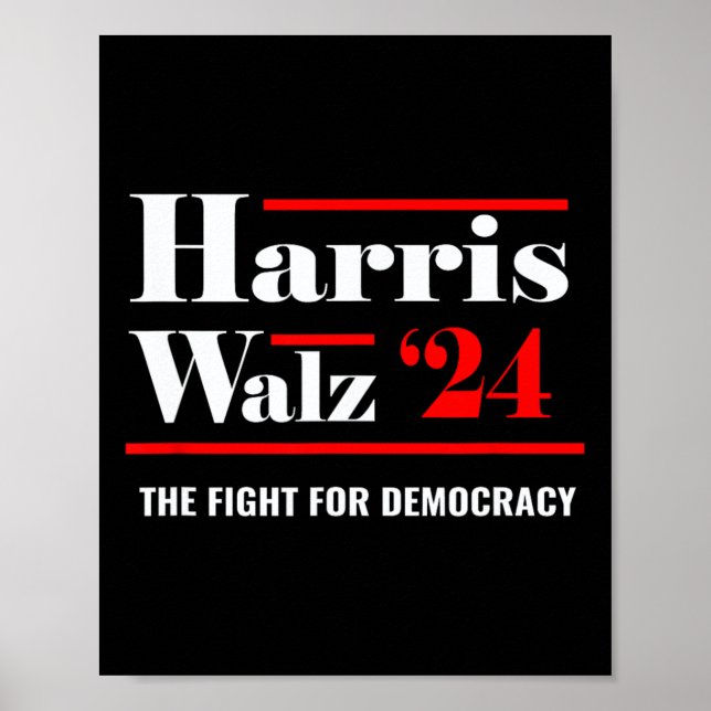 Elect Kamala Harris &amp; Tim Walz 2024  Poster (Front)