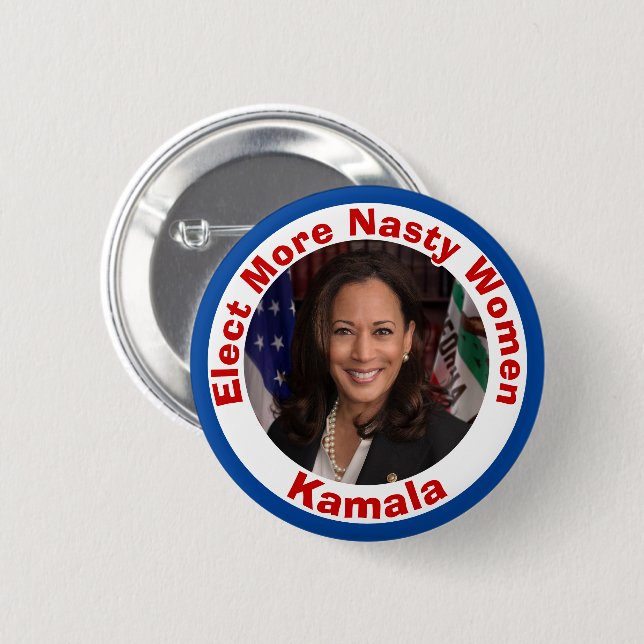 Elect More Nasty Women 6 Cm Round Badge (Front & Back)