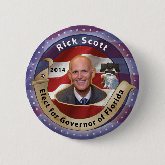 Elect Rick Scott for Governor of Florida - 2014 6 Cm Round Badge