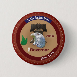 Elect Rob Astorino for Governor of New York 6 Cm Round Badge