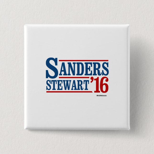 Elect Sanders Stewart 2016 15 Cm Square Badge (Front)