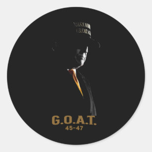 Elect The Goat Donald Trump 2024 45 47 Silhouette Classic Round Sticker