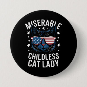 Election 2024 Childless Cat Lady Feminist Voting 7.5 Cm Round Badge