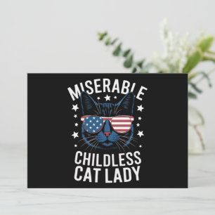 Election 2024 Childless Cat Lady Feminist Voting  Invitation