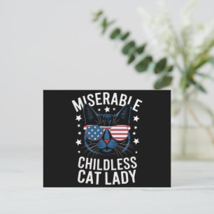 Election 2024 Childless Cat Lady Feminist Voting Postcard