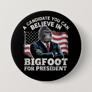 Election 2024 Funny Vote Sasquatch USA 7.5 Cm Round Badge