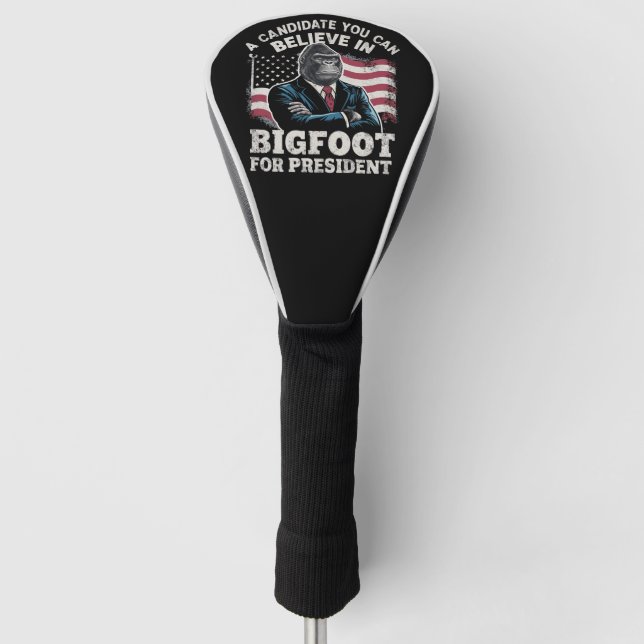 Election 2024 Funny Vote Sasquatch USA Golf Head Cover (Front)