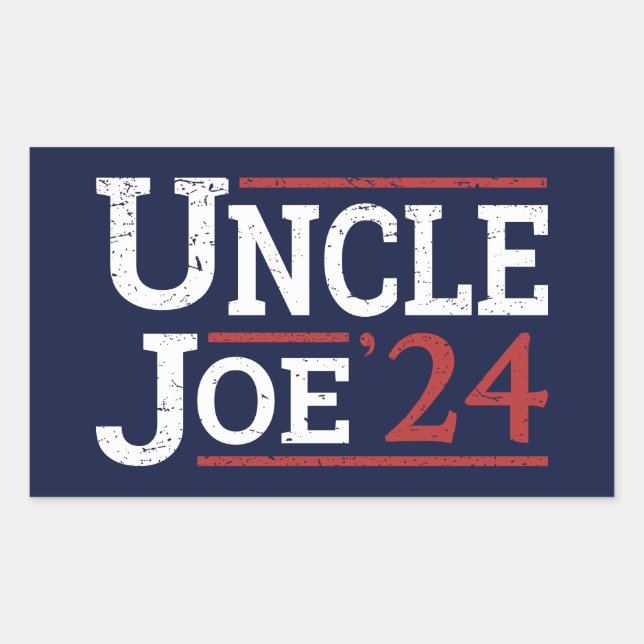 Election 2024 - Uncle Joe I Rectangular Sticker (Front)