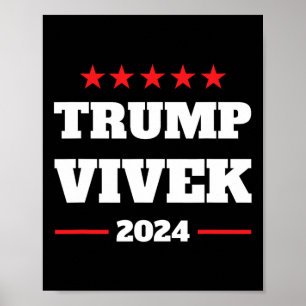 Election Bold Proud Pro Donald Trump Vivek 2024  Poster