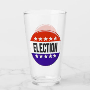 Election Button Glass
