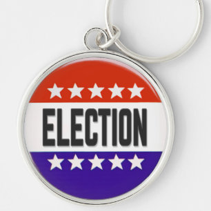Election Button Key Ring
