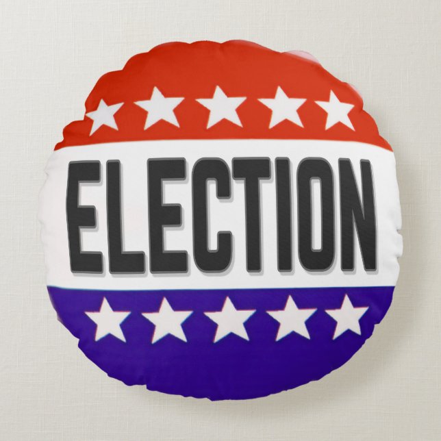 Election Button Round Cushion (Front)