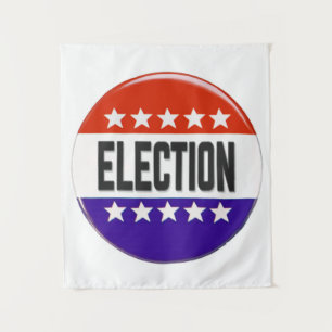 Election Button Tapestry