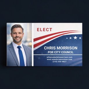 Election Campaign Photo Business Card