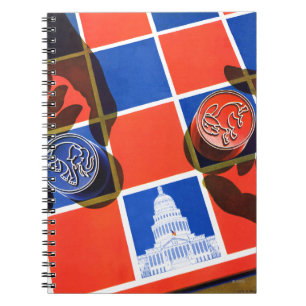 Election Chequerboard Spiral Notebook