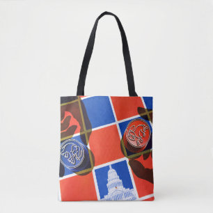Election Chequerboard Tote Bag
