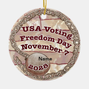 Election Day Ceramic Tree Decoration