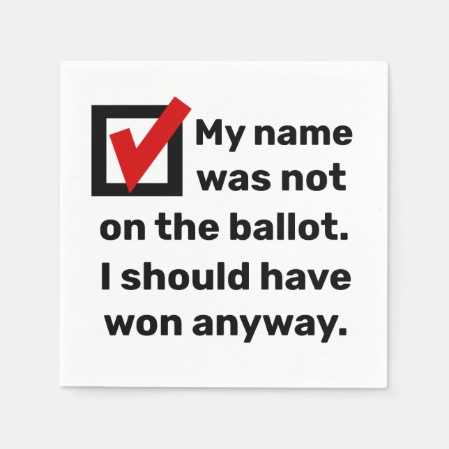 Election Humour 2024 Napkin (Front)