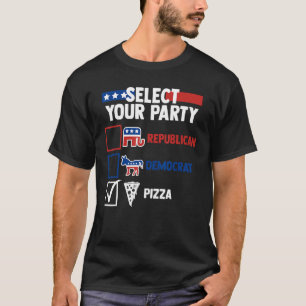 Election Humour Select Your Party Republican Democ T-Shirt