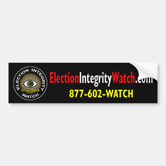 Election Integrity Watch Bumper Sticker (Front)