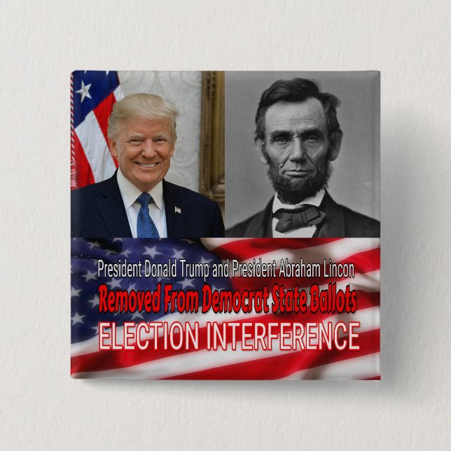 Election Interference 15 Cm Square Badge (Front)