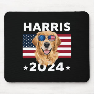 Election Kamala Harris 2024 Golden Retriever Dog U Mouse Pad