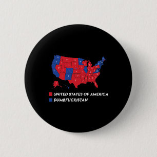 Election Map 2024 United States Of America Dumbfor 6 Cm Round Badge