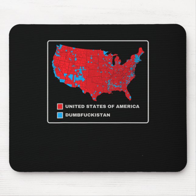 Election Map 2024 United States Of America Dumbfor Mouse Pad (Front)